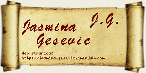 Jasmina Gešević vizit kartica